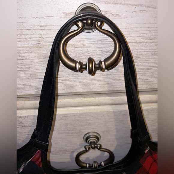 Victoria's Secret Red and Black Plaid Tote - Picture 4 of 7